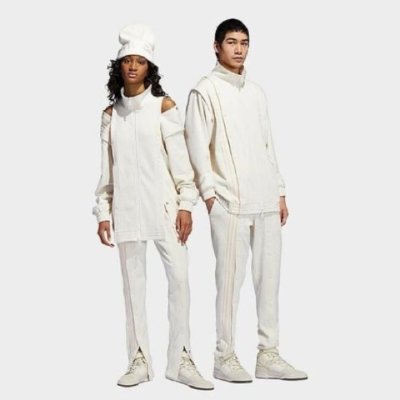Ivy Park x Adidas Cream Monogram Track Vest Jacket Unisex XXS - Picture 1 of 10